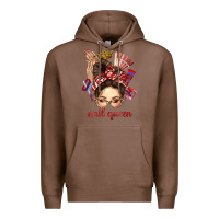 Chestnut nail queen messy bun with crown bbs Premium Hoodie - BundleAndBundleShop