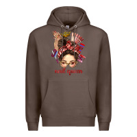 Coffee nail queen messy bun with crown bbs Premium Hoodie - BundleAndBundleShop