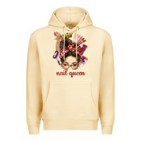 Pina Colada nail queen messy bun with crown bbs Premium Hoodie - BundleAndBundleShop