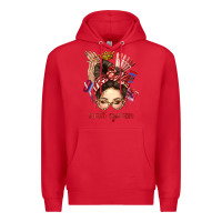 Red nail queen messy bun with crown bbs Premium Hoodie - BundleAndBundleShop
