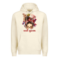 Sandshell nail queen messy bun with crown bbs Premium Hoodie - BundleAndBundleShop