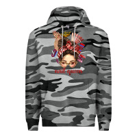 Slate Camo nail queen messy bun with crown bbs Premium Hoodie - BundleAndBundleShop