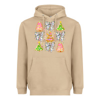 Mushroom Christmas Trees And Bow Heavyweight Hoodie - CowhideDigitalArt