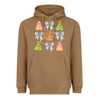 Toasted Coconut Christmas Trees And Bow Heavyweight Hoodie - CowhideDigitalArt