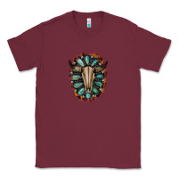 Burgundy Western Gemstone Bull Skull Classic Tee - Bettercallsaul