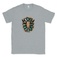 Heather Grey Western Gemstone Bull Skull Classic Tee - Bettercallsaul