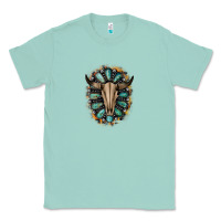 Seafoam Western Gemstone Bull Skull Classic Tee - Bettercallsaul
