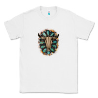 White Western Gemstone Bull Skull Classic Tee - Bettercallsaul