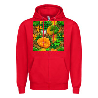 Red Irish lips seamless pattern digital paper Zipper Hoodie - BundleAndBundleShop