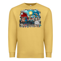 Antique Gold Happy Easter Premium Sweatshirt - CowhideDigitalArt