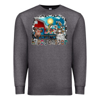 Charcoal Heather Happy Easter Premium Sweatshirt - CowhideDigitalArt