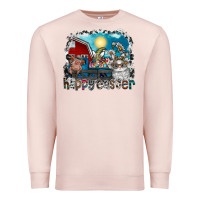 Pale Pink Happy Easter Premium Sweatshirt - CowhideDigitalArt