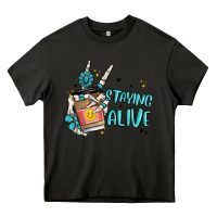 Asphalt staying alive Heavy Core Tee - MaliasSmallBusiness