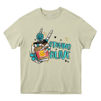 Mossy staying alive Heavy Core Tee - MaliasSmallBusiness