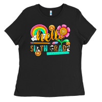 Black hello sixth grade Ladies Tee - NancyCooperArtShop