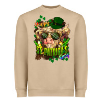 Mushroom St. Patrick's Day Cow Heavyweight Sweatshirt - HowdyJamesFarm