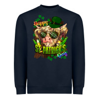 Navy St. Patrick's Day Cow Heavyweight Sweatshirt - HowdyJamesFarm