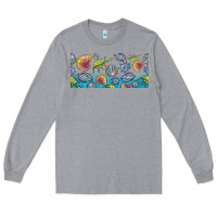 Heather Grey sea shells Long Sleeve Tee - TumblerDesignByShophia