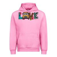 Fuchsia Pink love school bus Urban Hoodie - Artiststas