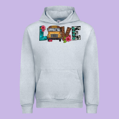 Love School Bus Urban Hoodie Designed By Artiststas