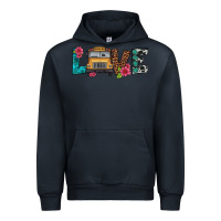 Navy love school bus Urban Hoodie - Artiststas