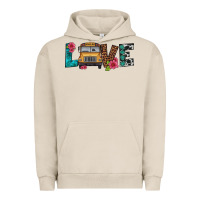 Pigment French Oak love school bus Urban Hoodie - Artiststas