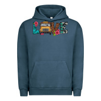 Pigment Midnight Navy love school bus Urban Hoodie - Artiststas