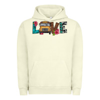 Pigment Pistachio love school bus Urban Hoodie - Artiststas