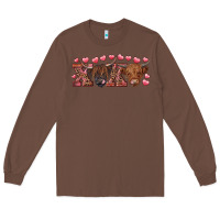 Chestnut Xoxo highland cows Long Sleeve Tee - RanaPortraitStore