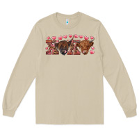 Mushroom Xoxo highland cows Long Sleeve Tee - RanaPortraitStore