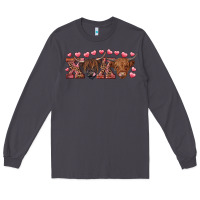 Smoke Xoxo highland cows Long Sleeve Tee - RanaPortraitStore