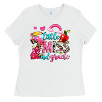 White little miss second grade Ladies Tee - NancyCooperArtShop