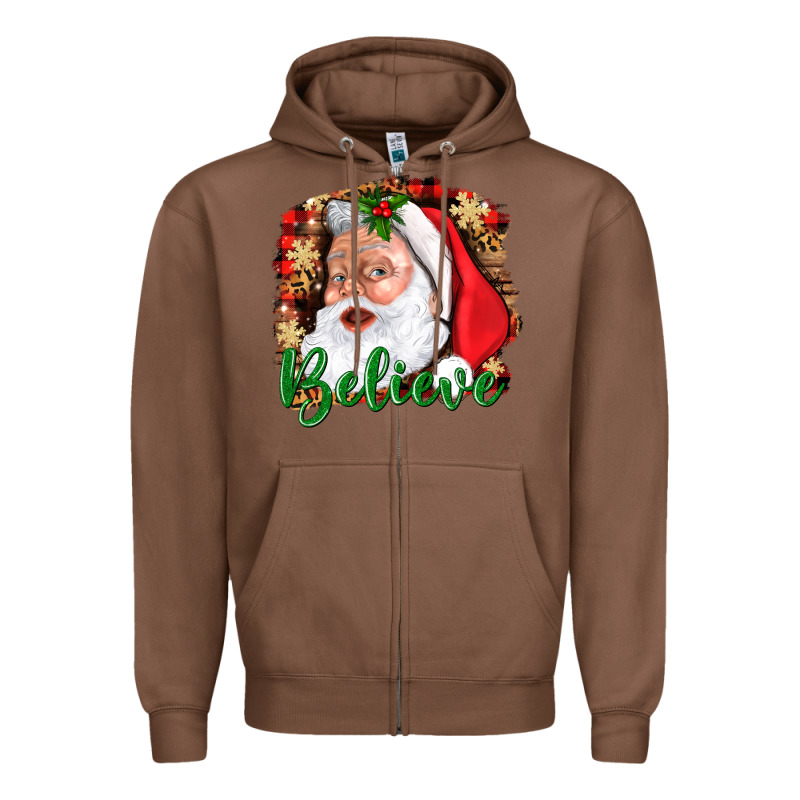 Believe And Santa Zipper Hoodie by BundleAndBundleShop | Teevron