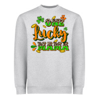 Heather Grey One lucky Mama St. Patrick's Day Heavyweight Sweatshirt - CowGirlArtShop