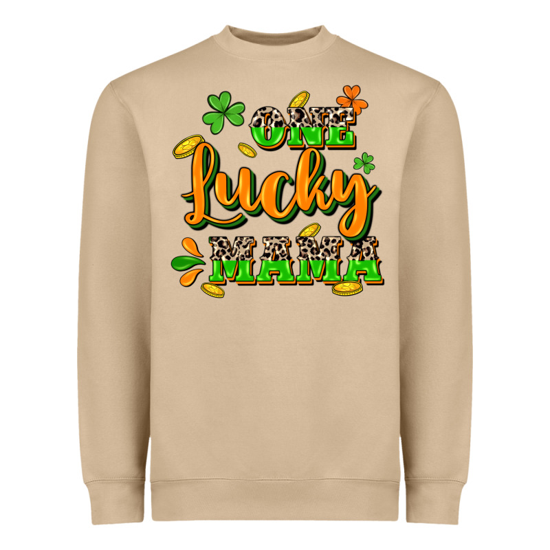One Lucky Mama St. Patrick's Day Heavyweight Sweatshirt by CowGirlArtShop | Teevron
