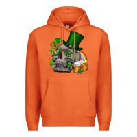 Carrot St Patrick's Day boho skull Premium Hoodie - FaDigitalArtStudio