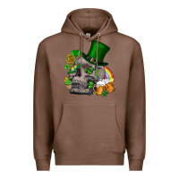 Chestnut St Patrick's Day boho skull Premium Hoodie - FaDigitalArtStudio