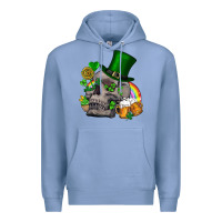 Colony Blue St Patrick's Day boho skull Premium Hoodie - FaDigitalArtStudio