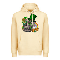 Pina Colada St Patrick's Day boho skull Premium Hoodie - FaDigitalArtStudio