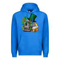 True Royal St Patrick's Day boho skull Premium Hoodie - FaDigitalArtStudio