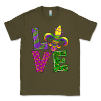 Army Green mardi gras love Classic Tee - RanaPortraitStore