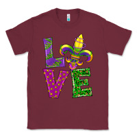 Burgundy mardi gras love Classic Tee - RanaPortraitStore