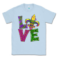 Dusty Blue mardi gras love Classic Tee - RanaPortraitStore