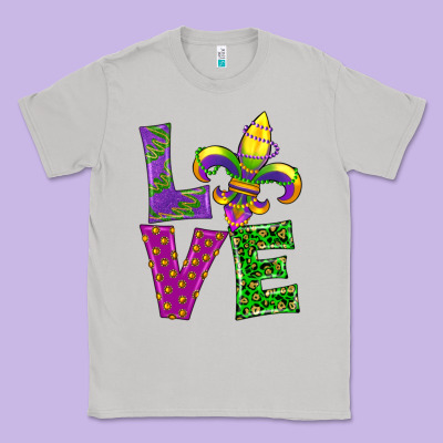 Mardi Gras Love Classic Tee Designed By Ranaportraitstore