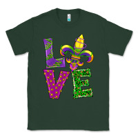 Sports Green mardi gras love Classic Tee - RanaPortraitStore