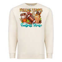 Sandshell Falling Leaves Football Please Premium Sweatshirt - CowhideDigitalArt