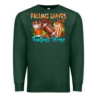 Sports Green Falling Leaves Football Please Premium Sweatshirt - CowhideDigitalArt
