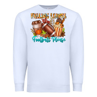 White Falling Leaves Football Please Premium Sweatshirt - CowhideDigitalArt
