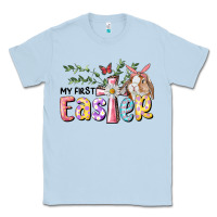 Dusty Blue My First Easter Bunny Classic Tee - RanaPortraitStore