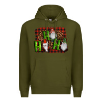 Army Green ho ho ho gnomes christmas Premium Hoodie - RanaPortraitStore